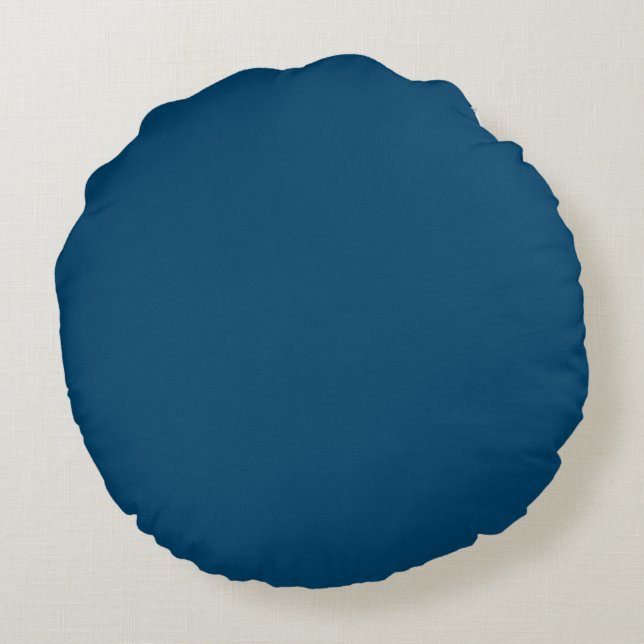 Coussins Ronds Minuit Indigo Solid Color (Dos)