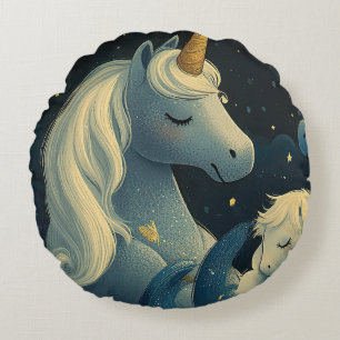 Coussins Ronds Minuit Unicorne Stwood Party