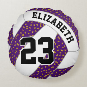 Coussins Ronds minuscule ciment coeur volleyball féminin TOUTE co