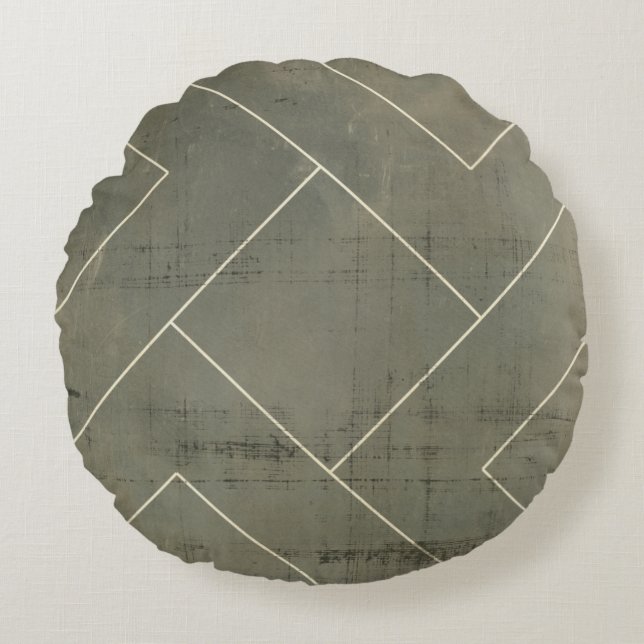 Coussins Ronds Modèle Abstrait avec formes géométriques (Devant)