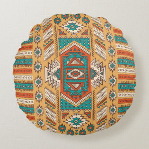 Coussins Ronds modèle d'illustration harmonieuse vintage tribale