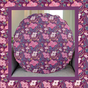 Coussins Ronds Modèle floral rétro chic