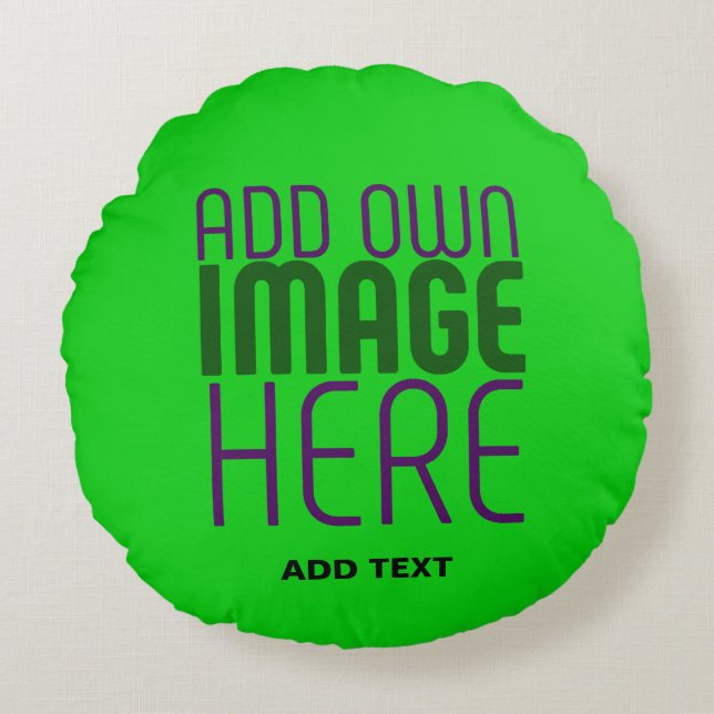 COUSSINS RONDS MODÈLE TEXTE D'IMAGE VERTE MODERNE ÉDITABLE LIME (Devant)