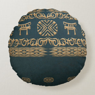 Coussins Ronds Modèle tribal africain ethnique