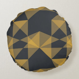 Coussins Ronds Modern, abstract, urban geometric triangle pattern