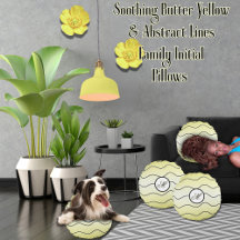 Modern Calligraphy Initial Butter Yellow Ombré