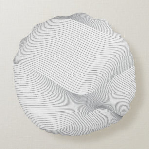 Coussins Ronds Moderne, simple, cool, abstrait motif d'onde de mo