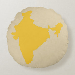 Coussins Ronds Modes Inde d'épice de safran