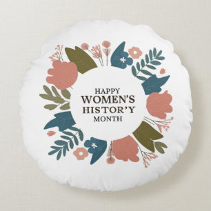 Coussins Ronds Mois de l'histoire des femmes