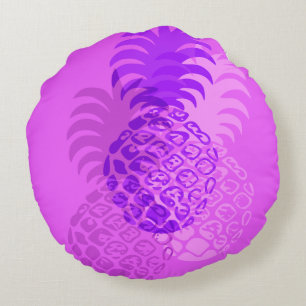Coussins Ronds Momona ananas Hawaiian Tropical Reversible