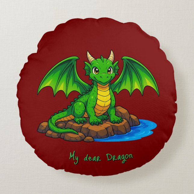 Coussins Ronds Mon cher Dragon (Devant)