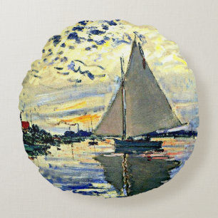 Coussins Ronds Monet - Voilier au Petit GENNEVILLIERS