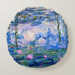 Coussins Ronds Monet : Water Lilies 1919, célèbre peinture<br><div class="desc">Claude Monet : Water Lilies Red,  1919,  belle peinture d'art</div>