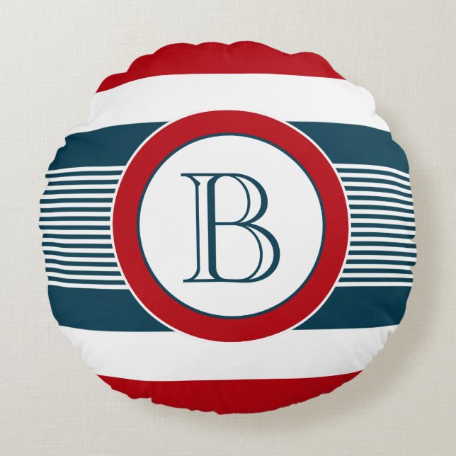 Coussins Ronds Monogram design (Devant)