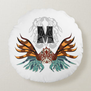 Coussins Ronds Monogramme coloré de Lionfish