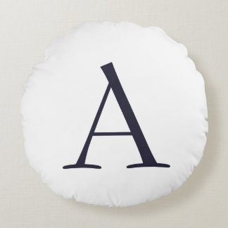 Coussins Ronds Monogramme moderne simple et élégant initial