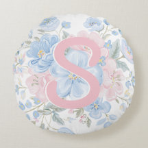 Monogramme réversible rose et bleu