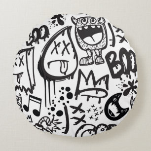 Coussins Ronds Monster Boys : Motif à main