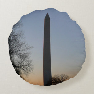 Coussins Ronds Monument Washington au coucher du soleil à DC