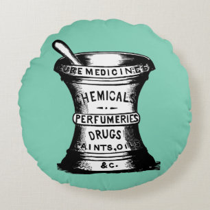 Coussins Ronds Mortier et pilon