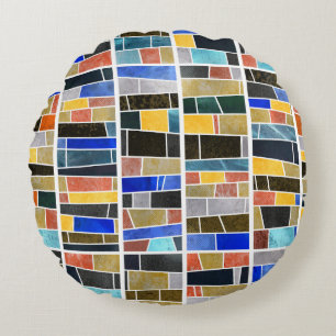 Coussins Ronds mosaïque Abstraite en verre : texture haute résolu