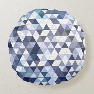 Coussins Ronds Mosaïque triangulaire géométrique et colorée : abs