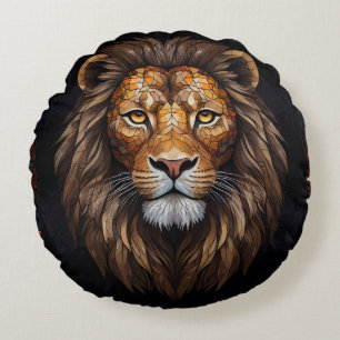 Coussins Ronds Mosaïque Zebra Vibrant