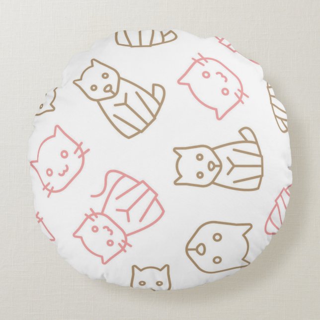 Coussins Ronds Motif (Devant)