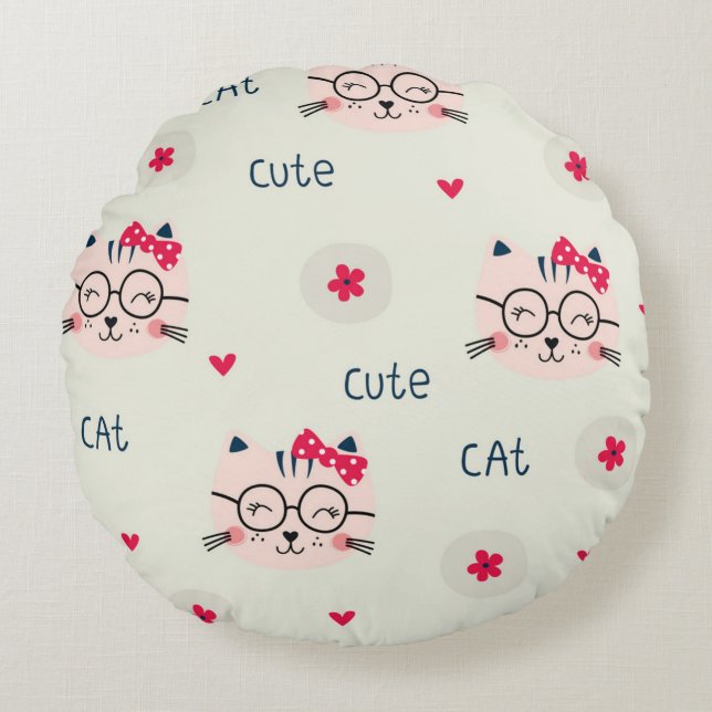 Coussins Ronds Motif (Devant)