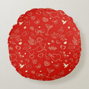 Coussins Ronds Motif 2 de Valentine