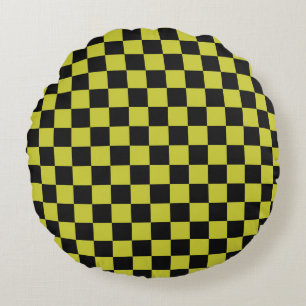 Coussins Ronds Motif à carreaux cyber lyme