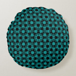 Coussins Ronds Motif à carreaux diamantés colorés à carreaux