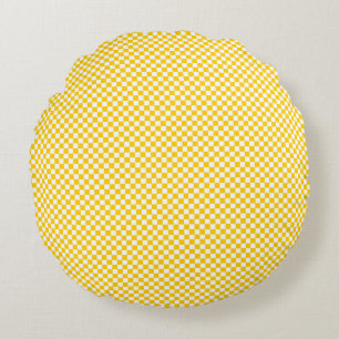 Coussins Ronds Motif à carreaux micro-checker