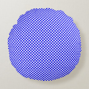 Coussins Ronds Motif à carreaux micro damier