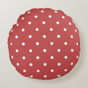 Coussins Ronds Motif à pois blanc transparent sur arrière - plan