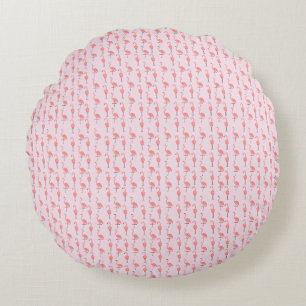 Coussins Ronds Motif aléatoire d'oiseau flamant rose