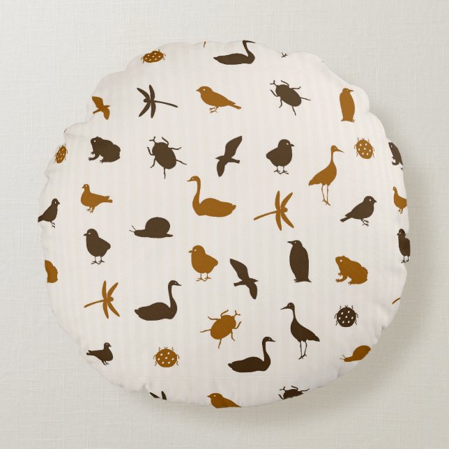 Coussins Ronds Motif animal 2 (Devant)