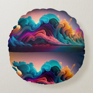 Coussins Ronds Motif arc-en-ciel