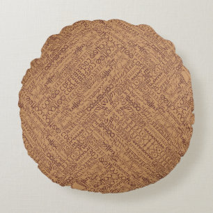 Coussins Ronds Motif artistique de mots de café mignon