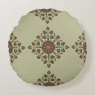 Coussins Ronds Motif artistique victorien Vintage Audsley Tudor R