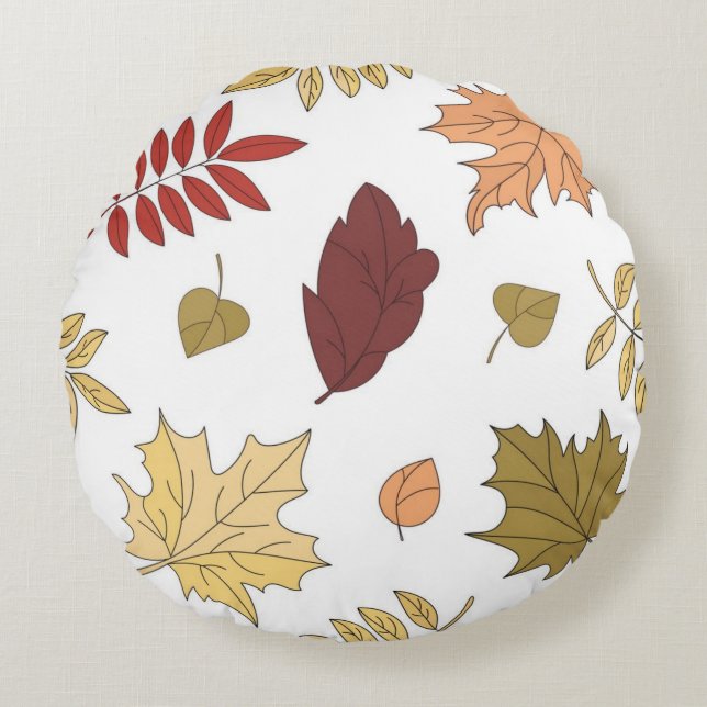 Coussins Ronds Motif automne (Devant)