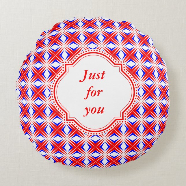 Coussins Ronds Motif avec monogramme (Devant)