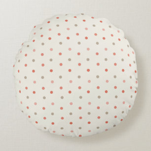 Coussins Ronds Motif bébé pois en tons chauds