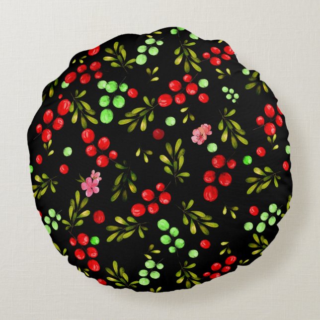 Coussins Ronds Motif Berries (Dos)