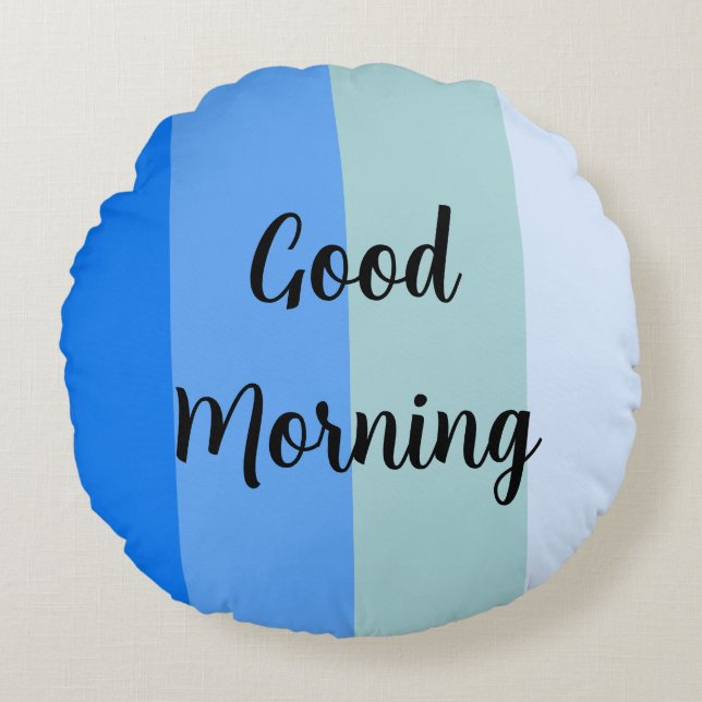 Coussins Ronds Motif Bleu (Devant)