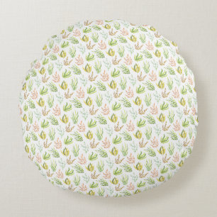 Coussins Ronds Motif Botanique Floral Minimal