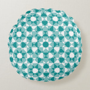 Coussins Ronds Motif carreaux diamant vichy coloré