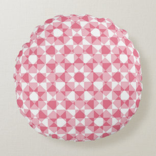 Coussins Ronds Motif carreaux diamant vichy coloré