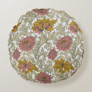 Coussins Ronds Motif Chrysanthème de William Morris vintage