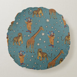 Coussins Ronds Motif cirque vintage